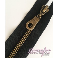 Молния метал 18см. Т-5\1 замок цвет-черный, звено-латунь Молния метал 18см. Т-5\1 замок цвет-черный, звено-латунь