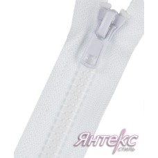 Молния трактор 40 см. Т-5\1 замок (разъемная) белый